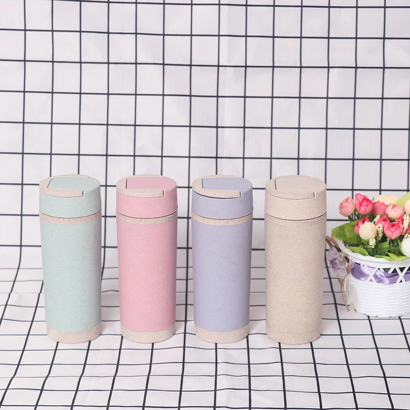 Wheat Straw Unisex Water Bottles Double Layer Insulation Plastic Maixiang Best-selling hot ideas Sale | Дом и сад