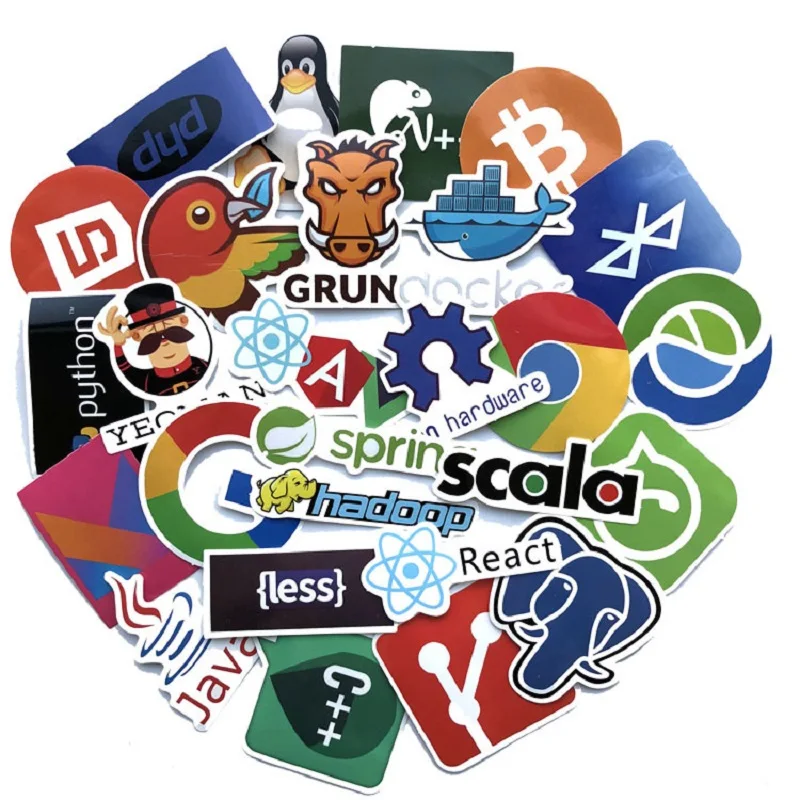 

50PCS developer programmer software APP language programming suitcase sticker laptop phone stickers
