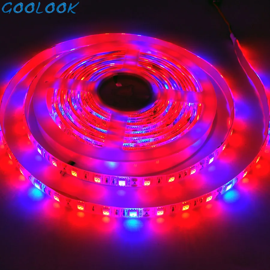 

Full Spectrum LED Grow light 5M 3M 2M 5050 DC12V LED Strip Flower Plant Phyto Growth lamps For Aquarium Greenhouse Plant Growing