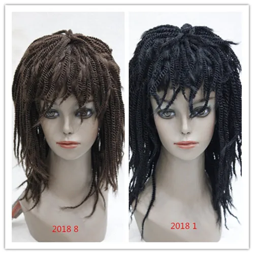 

Perruque peruca hair queen Pure handmade and dreadlocks wig spiral short curly wig, fluffy silk fashion personality high imitati