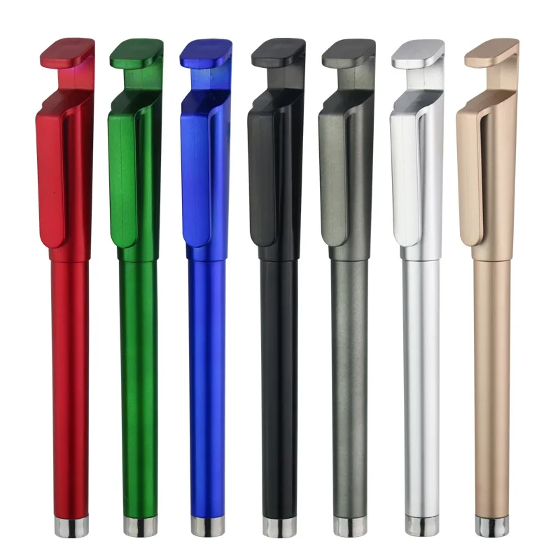 

Exquisite Gift Plastic Solid Color Advertising Ballpoint Cryst Diamond Pen Custom Made LOGO Propaganda Mobile Phone Holder