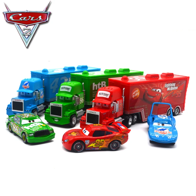 2 шт. 1:55 Disney машинок пиксара и с рисунками из мультфильма Тачки Lightning McQueen дядя