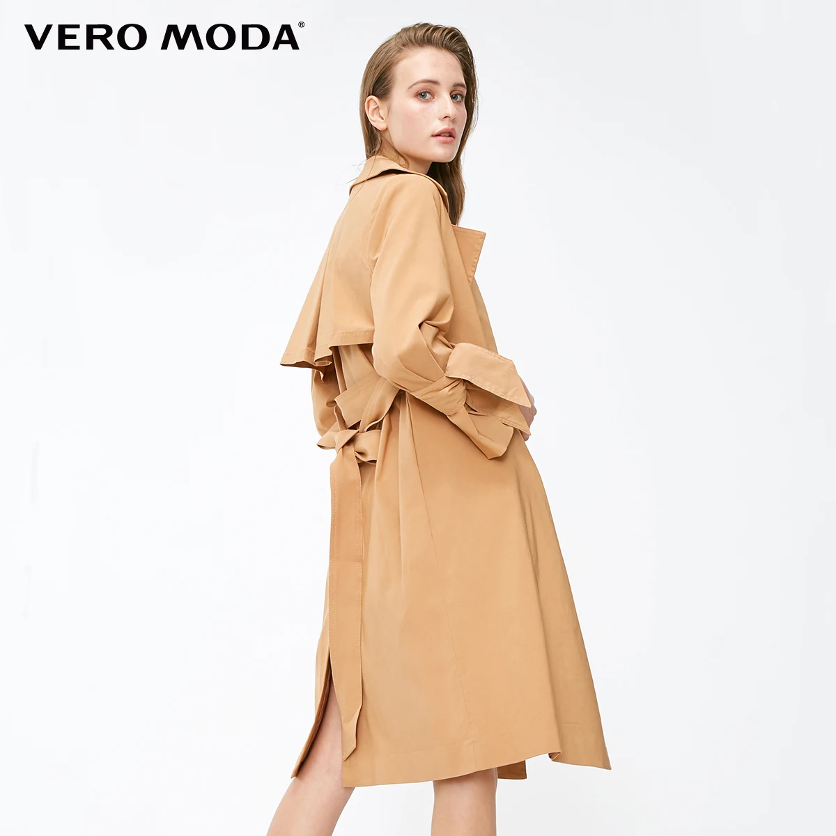 Vero Moda куртка женская OL стиль скрытые пуговицы на шнуровке лацкане минималистский Тренч | 318321519