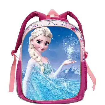 

Girls Princess elsa anna School Bag Pink Lovely Plush Backpacks kids kindergarten School Bag Breathable Quality backpack