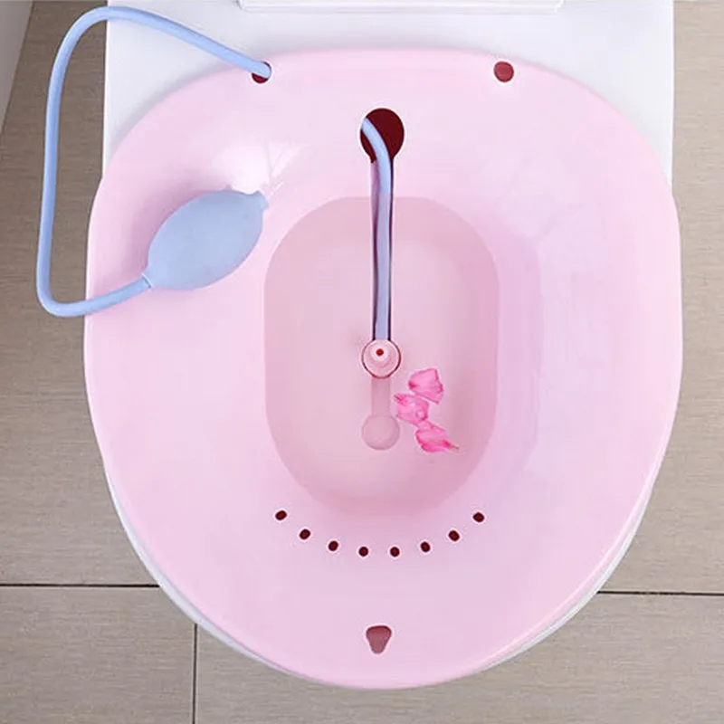 

2.5L Portable Bidet Sitz Bath Tub Nursing Basin Kit with Sprayer on Toilet Kit Postpartum Hemorrhoid Washing Basin Sprayer