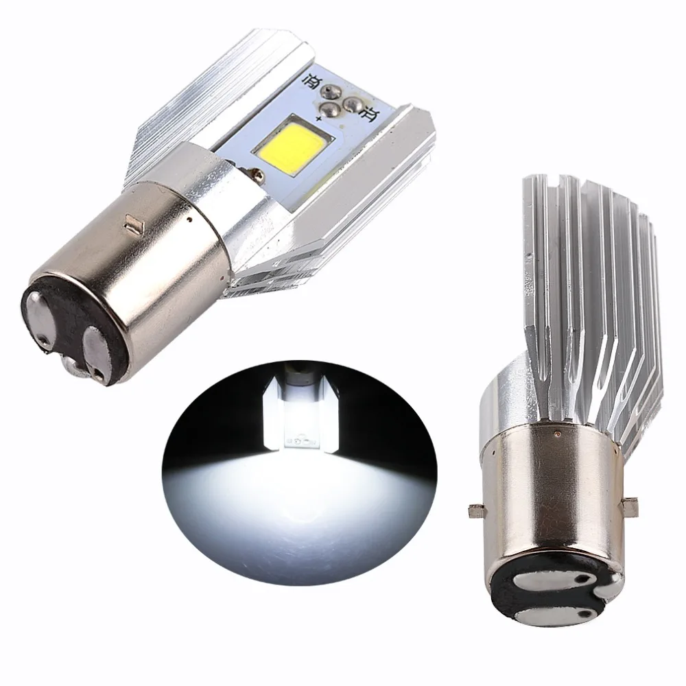 H4 H6 светодиодные фары для мотоцикла COB Led 1000LM BA20D Hi Lo лампа скутера ATV мото