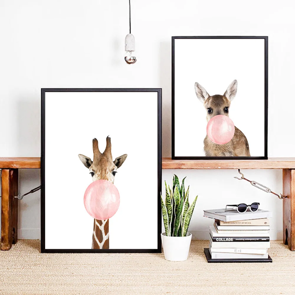 Giraffe-Zebra-Animal-Posters-and-Prints-Canvas-Art-Painting-Wall-Art-Nursery-Decorative-Picture-Nordic-Style (2)