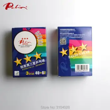

Palio official 3 stars 40+ table tennis balls new material ITTF approved durable seamless good in rebound and elastic ping pong