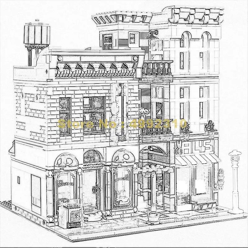 

30008 2262pcs city street creator detective office house lele building block 10246 Bricks Toy