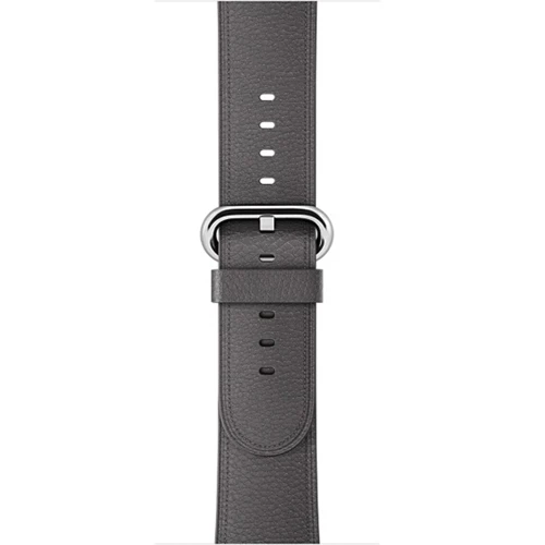 Кожаный ремешок для apple watch 38 мм 42 мм iwatch 4 ремешок 44 мм 40 мм Lychee классический браслет ремешок для apple watch 4 3 2 1 - Цвет ремешка: Gray