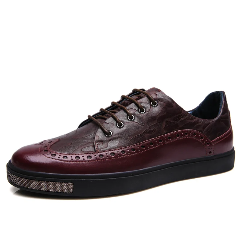 

Breathable Bullock Vintage Skateboarding Shoes Men Outdoor Shoes Sport Genuine Leather Lightweight Male Camping Walking Sneakers