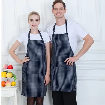 

Lattice Aprons Chef Waiter Unisex Kitchen Milktea Shop Delantal Feminina Uniform Work Wear Bakery Kichen Baking Accessories