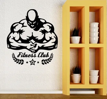 

Wall Stickers Vinyl Decal Muscled Fitness Club Sports Gym Bodybuilding