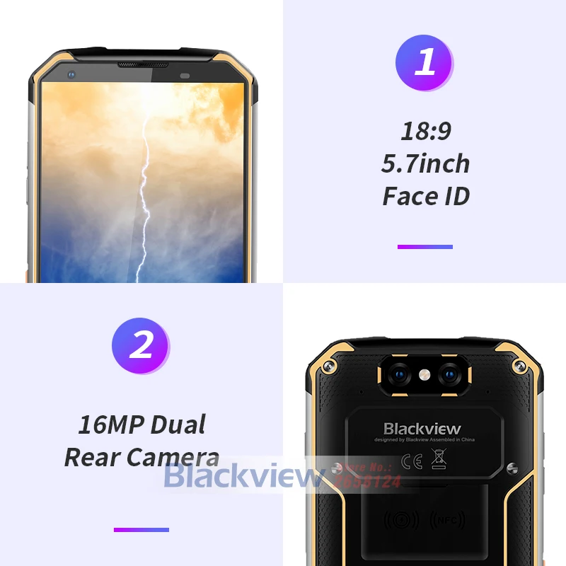 Blackview BV9500 plus Helio P70 Восьмиядерный мобильный телефон 5," экран Android 9,0 10000 мАч 4 Гб 64 Гб IP68 водонепроницаемый смартфон