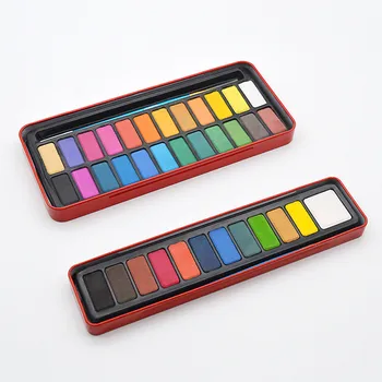 

12 color / 24 Color solid Watercolor Gouache graffiti powder pigment preschool art supplies