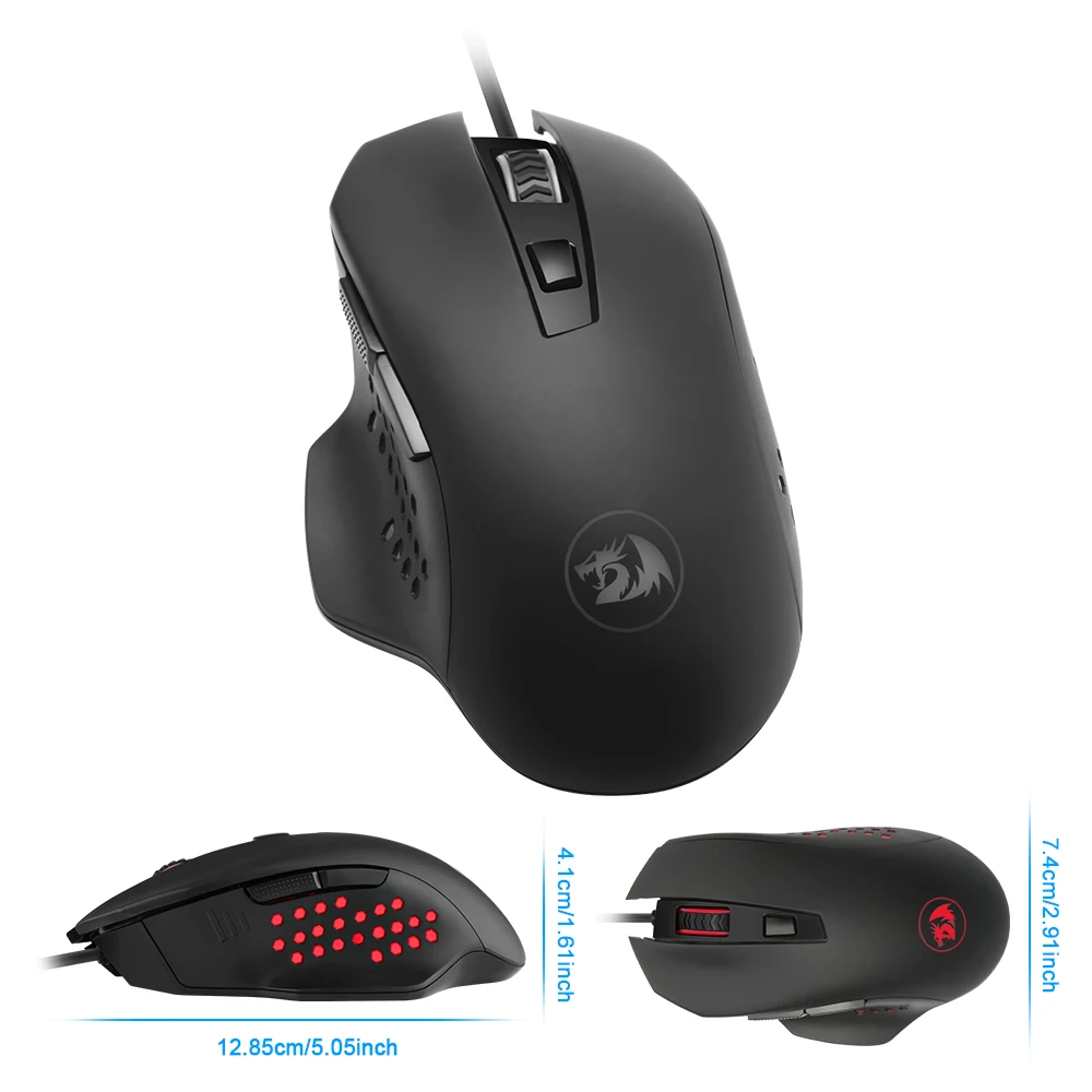 Redragon CENTROPHORUS M610 USB игровая мышь Проводная 3200 dpi 6 кнопок эргономичный дизайн для