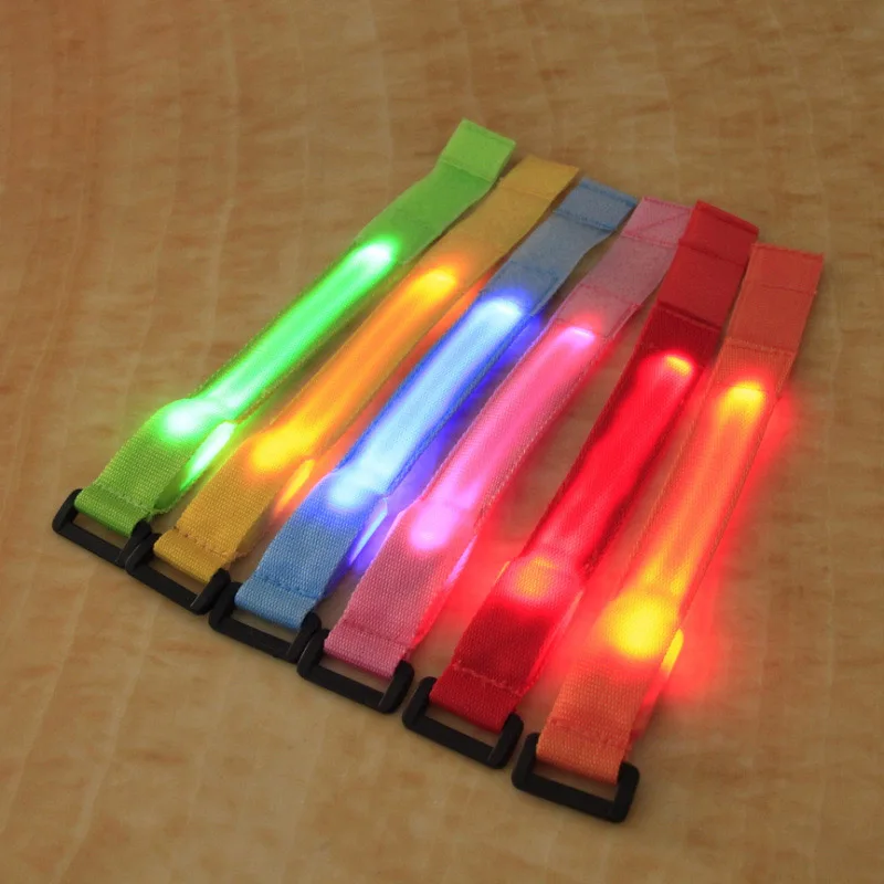 

2 Pcs LED Flashing Wrist Band Bracelet Arm Belt Light Up Glow Dance Party Decor 8 For Drop Shipping