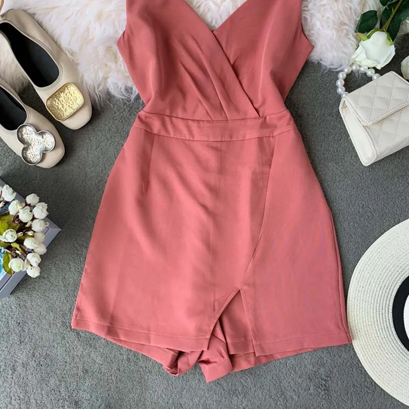 Summer Casual Jumpsuit Women Split Bodysuit Camis Playsuits Sexy Off Shoulder Wide Leg Romper Mono Mujer Summer Casual Jumpsuit Women Split Bodysuit Camis Playsuits Sexy Off Shoulder Wide Leg Romper Mono Mujer