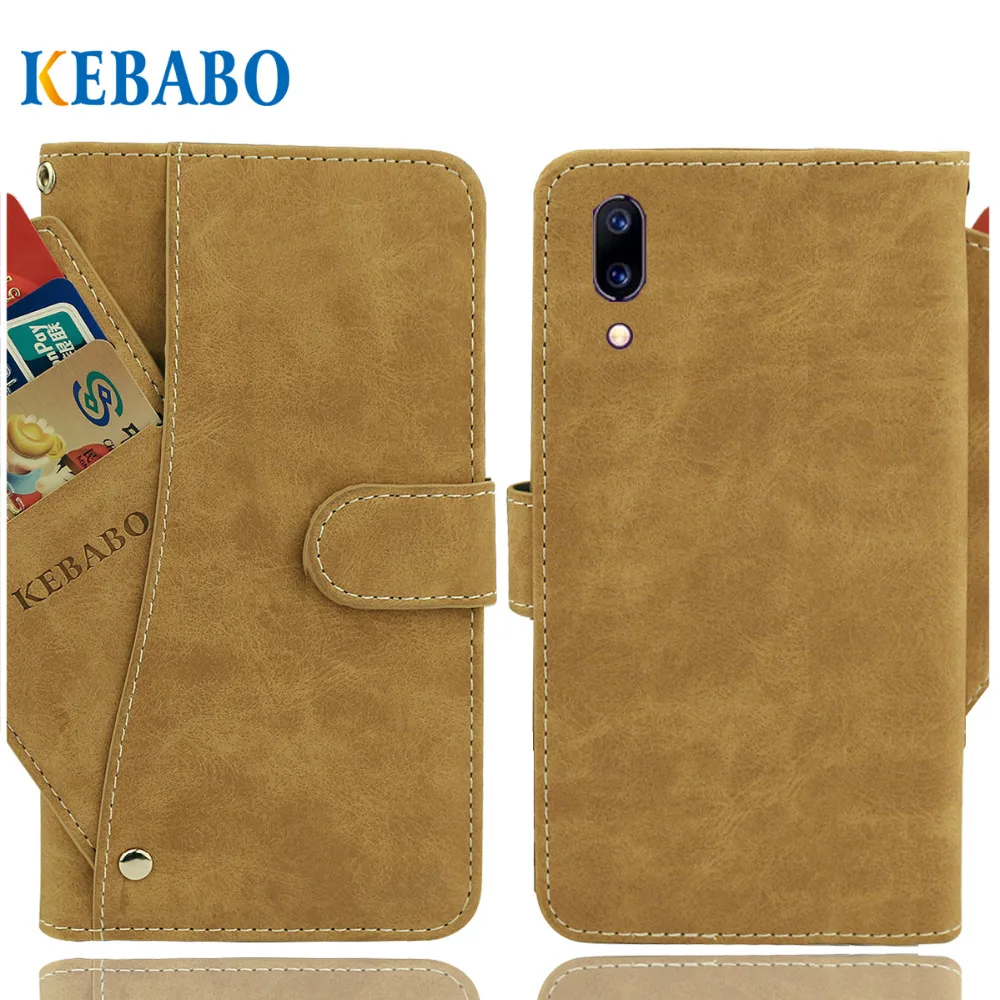 Leather Wallet UMIDIGI One Max Case 6.3&quot Flip Vintage Front Card Slots Cases Cover Business Phone Protective Bags | Мобильные