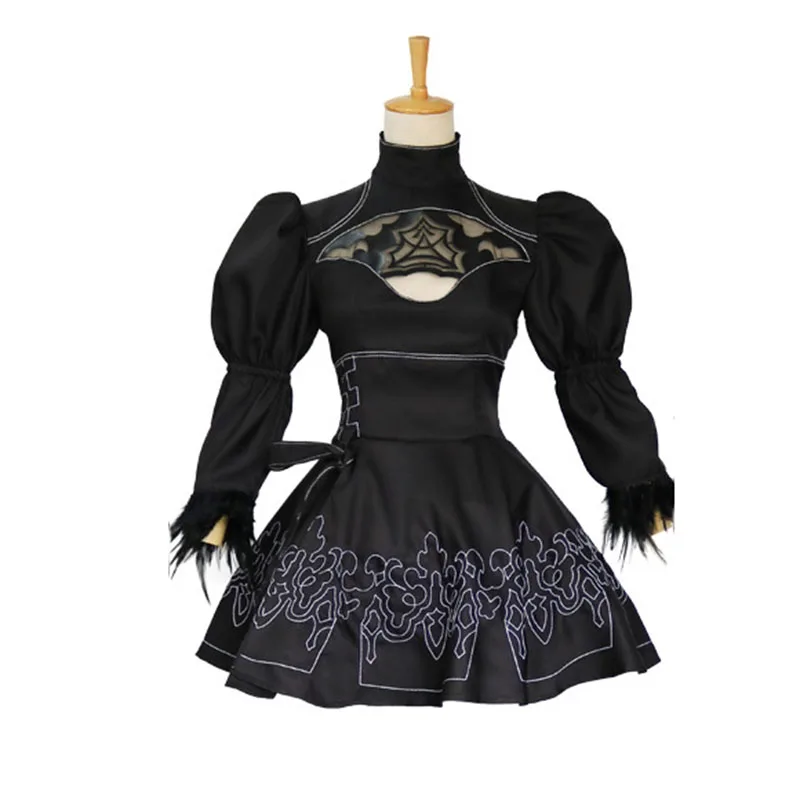 

Seedrulia NieR:Automata Game heroine 2B Black Dress cosplay Costume Sexy Dress