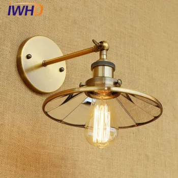 

IWHD Retro Loft LED Wall Lamp RH Vintage Industrial Wall Light Lens Lampshade Fixtures Home Lighting Applique Murale Luminaire