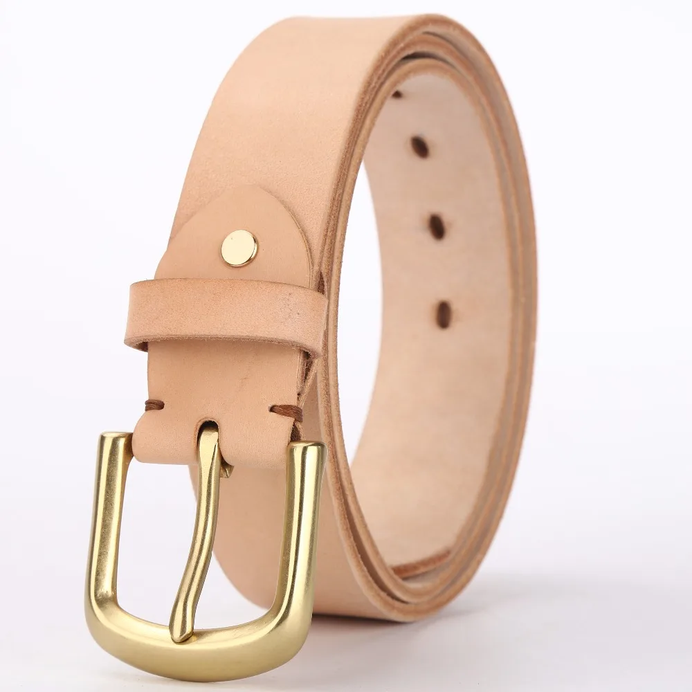 Solid brass buckle mens belts luxury high quality full grain 100 real