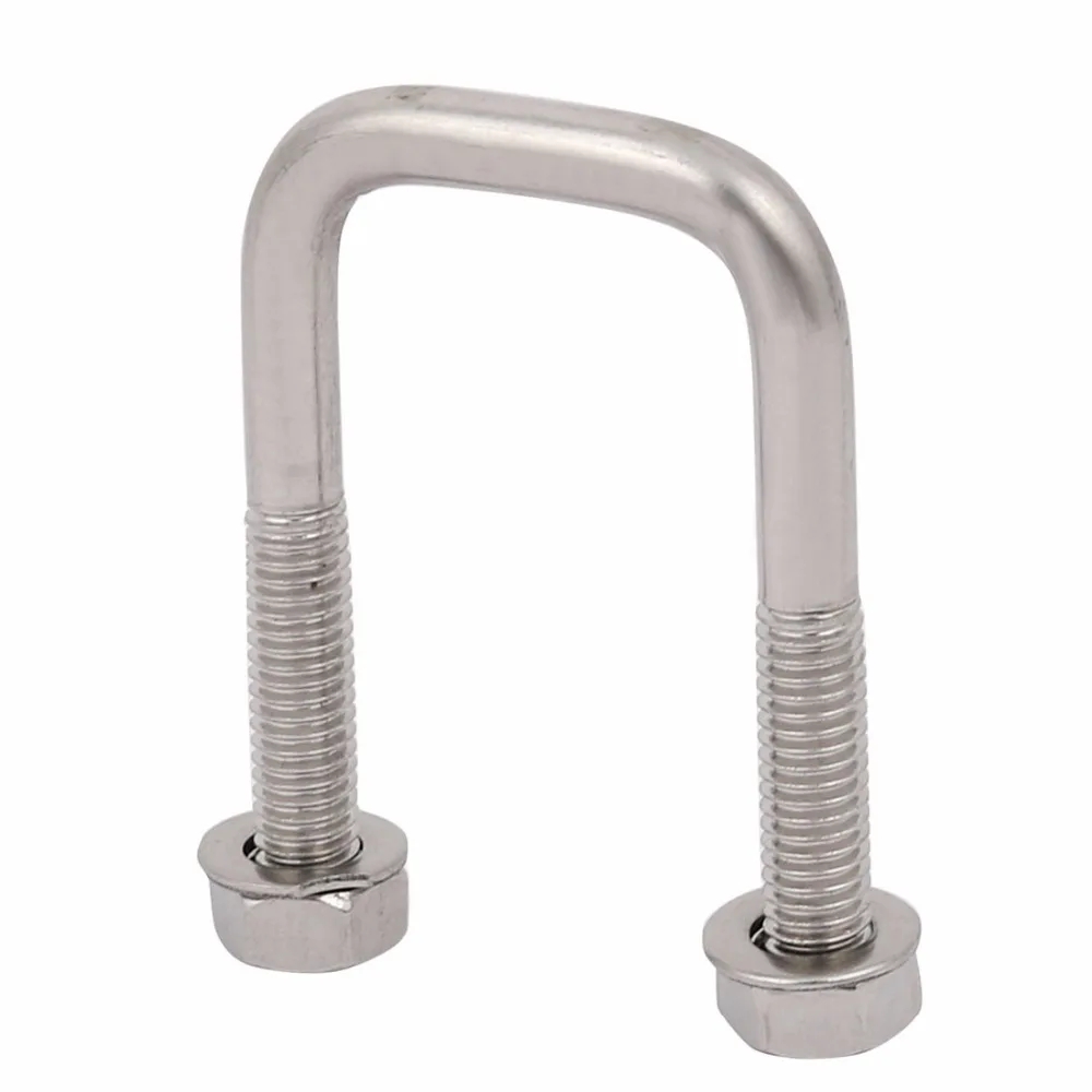 uxcell M8 Stainless Steel Industrial Square Locking Washer Silver Tone 3pcs