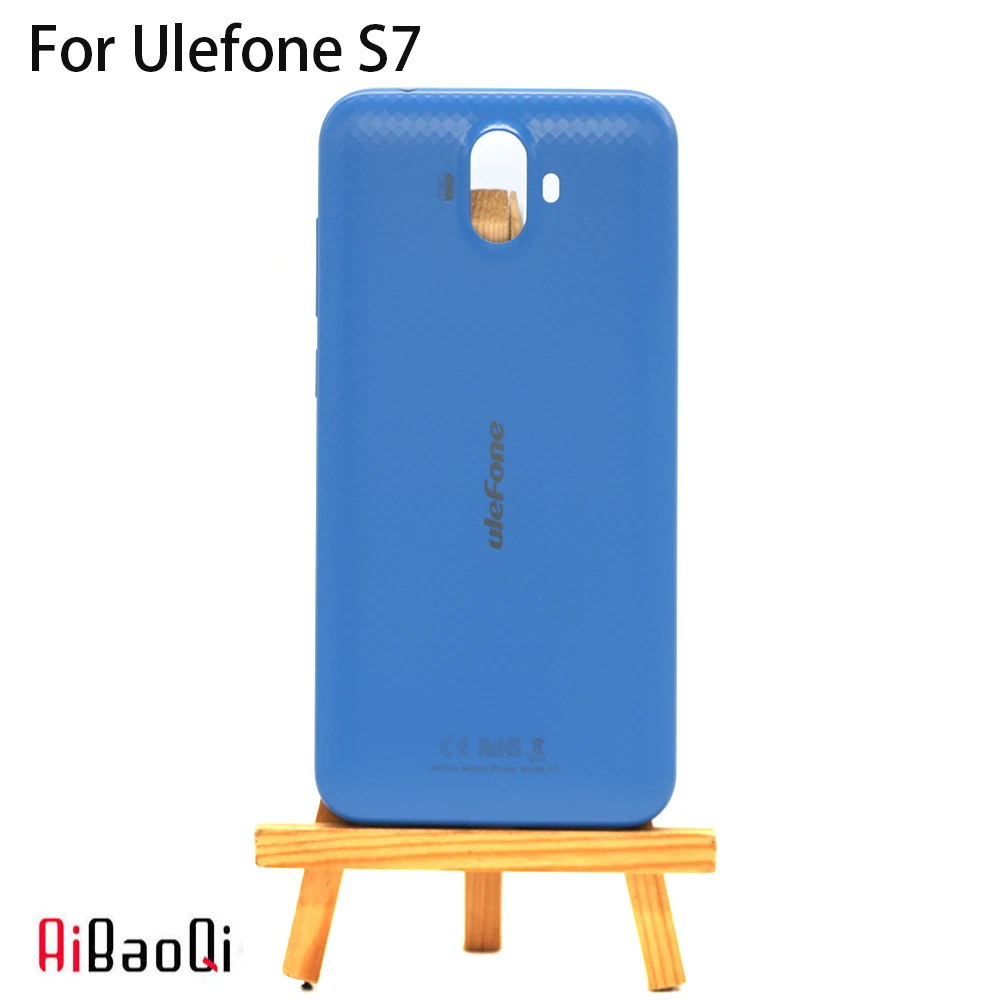 Aibaoqi чехол-накладка Ulefone S7 Батарея чехол Защитный Батарея чехол на заднюю панель для 5,0 дюйма Ulefone S7 Pro Чехол для телефона+ 3 М клей - Цвет: Синий