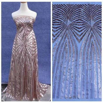 

La Belleza 1 yard Champgane /Silver/Black sequins on net 120cm/47'' width