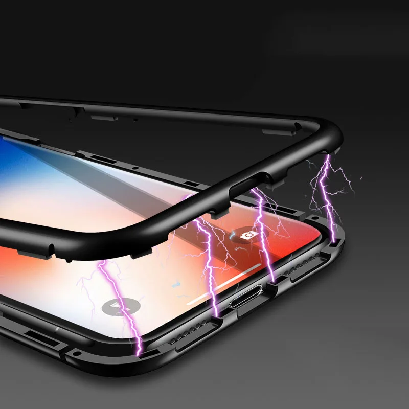 Магнитный чехол для телефона OPPO R9 R9S R11 R11S плюс FIND X Coque Роскошные Магнит задняя