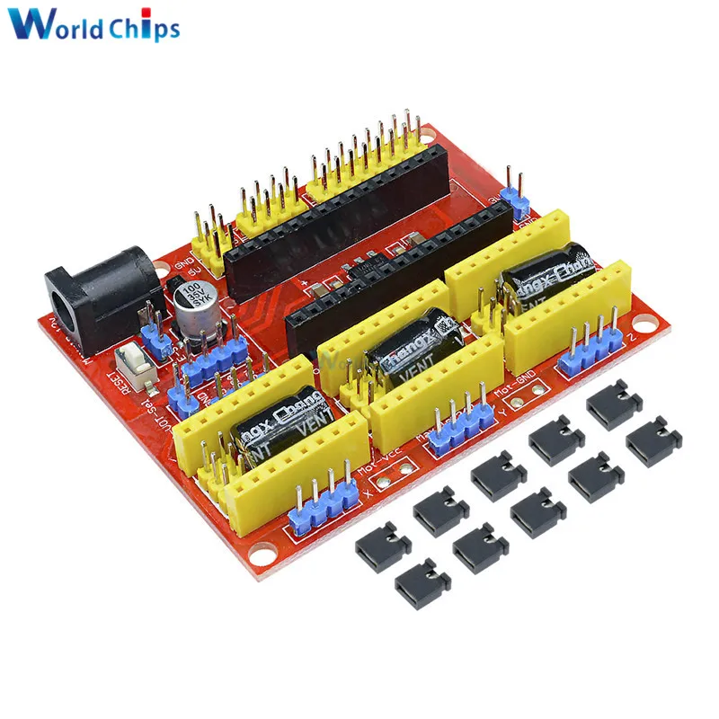 CNC Щит V4 гравировальный станок 3d принтер+ 3 шт. A4988/DRV8825 драйвер Плата расширения для Arduino NANO V3. 0 С usb-кабелем diy