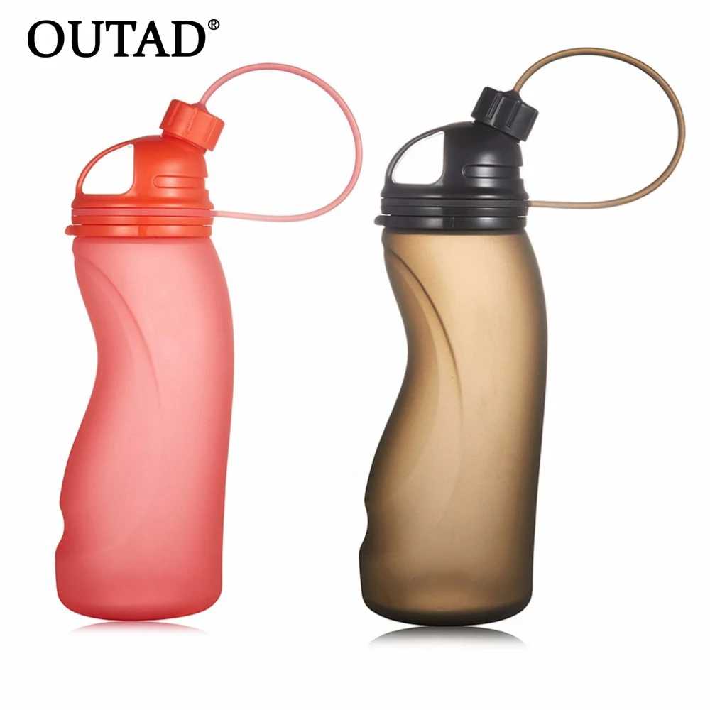 OUTAD 500ML Innovative Sports Bottle Food Grade Silicone Foldable Water
