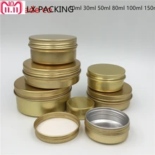 Free Shipping 30g/ml 50g/ml 80g/ml 100g/ml Gold Empty Aluminum Cosmetic Cream Bottles Jars Top Grade Candle Pack Containers ml диван vitto
