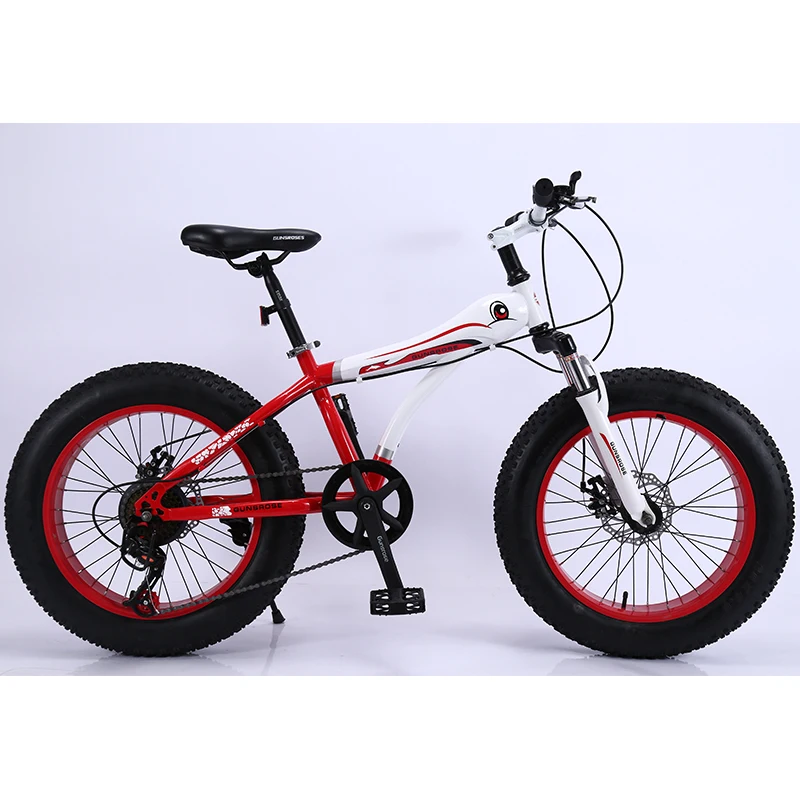 Clearance KUBEEN Snow Bike Folding MTB 20" 7 21 24 27 speed double disc mountain Fat Bicycle Suspension Steel Frame 4" Tire aluminum wheel 5