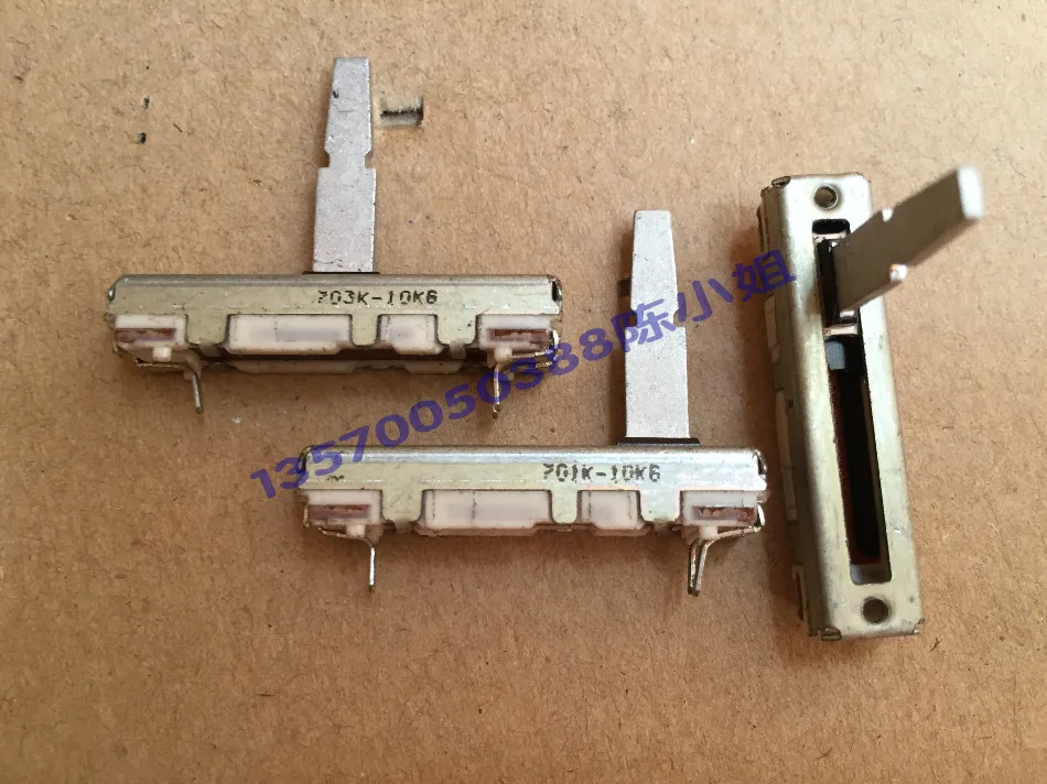 

5pcs ALPS brand 3.5 cm sliding potentiometer with central positioning, single linkage, B10K, 20MM axis