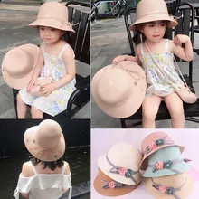 2 шт., женская соломенная шляпа с бантом и цветочным принтом, с широкими полями для родителей и детей, шапка для пляжа BB55
