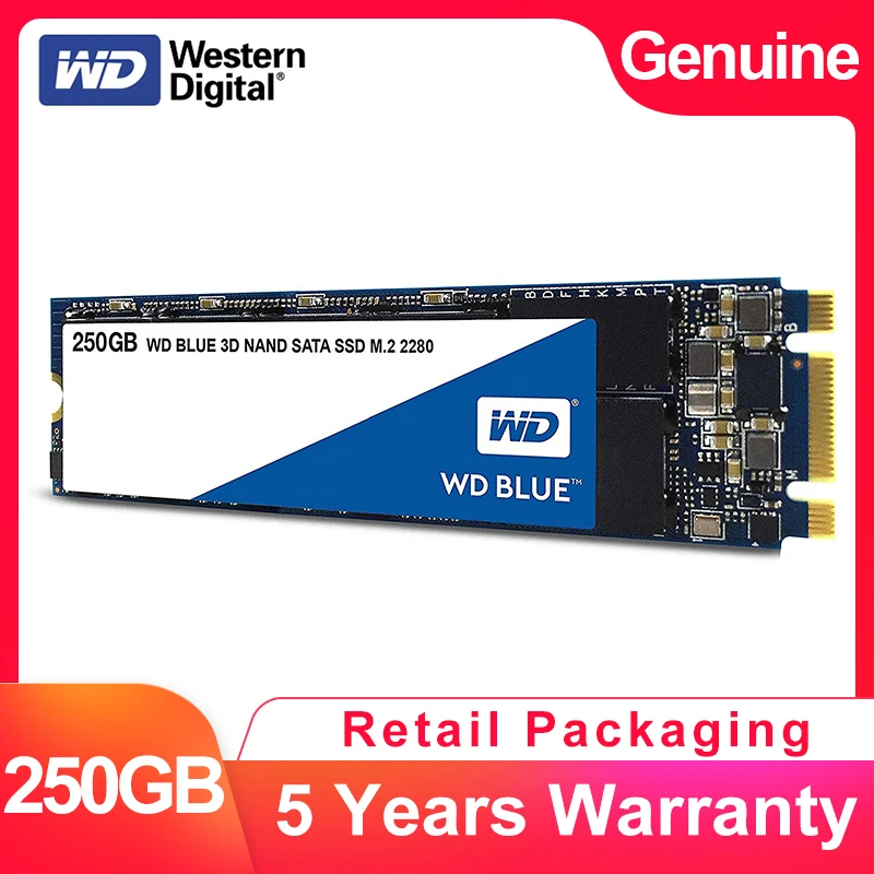 WESTERN DIGITAL WD BLUE 3D NAND SSD 250 ГБ внутренний SATA3.0 M.2 2280 NGFF твердотельный диск жесткий для
