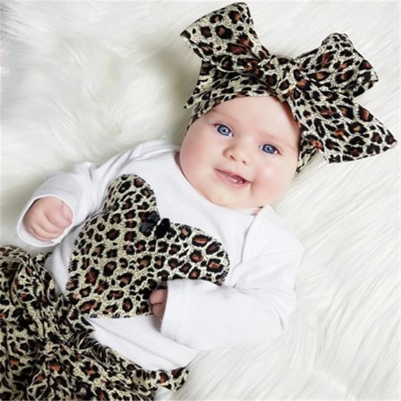 Комплекты одежды для новорожденных девочек детский леопардовый комбинезон Bebes+ юбка-пачка+ повязка на голову, 3 предмета, новинка года, комплект одежды для маленьких девочек