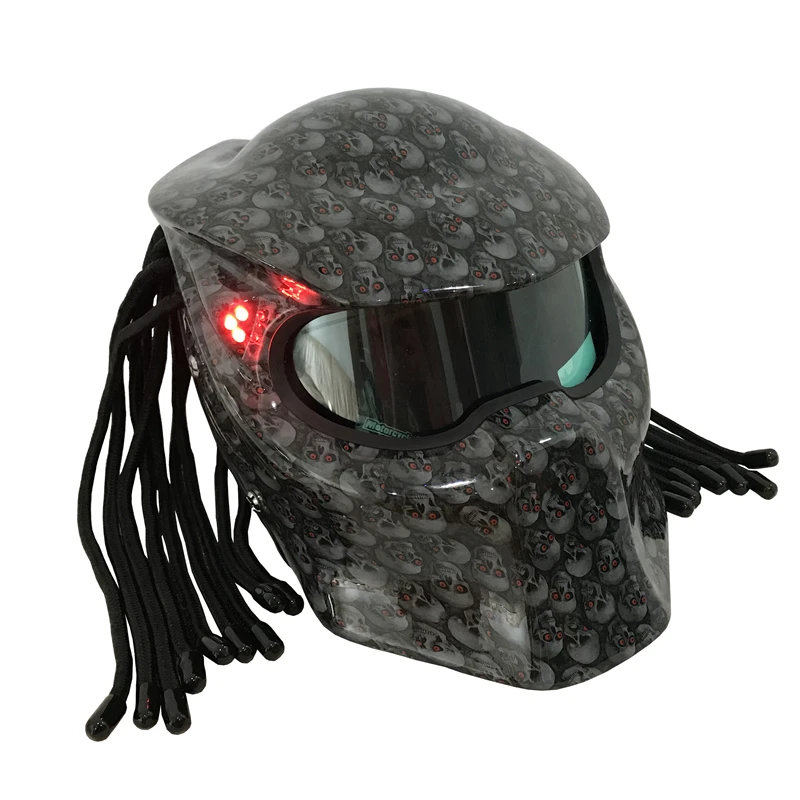 Masei яркий череп Камуфляжный шлем "хищник" маска стекловолокна мотоциклетный шлем с рисунком орла шлем с полным лицом моторный шлем