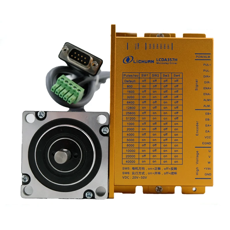 Lichuan 2 нм cnc замкнутый цикл шаговый двигатель драйвер комплект Nema23 Гибридный шаг