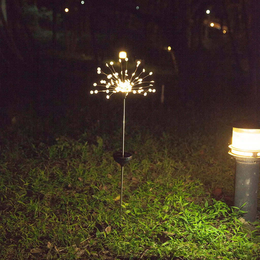 90 СВЕТОДИОДНЫЙ садовые, на солнечной энергии свет Рождественские огни Открытый фейерверк светодиодный Газон лампа освещения пути садовый декор Luz АО ar livre429