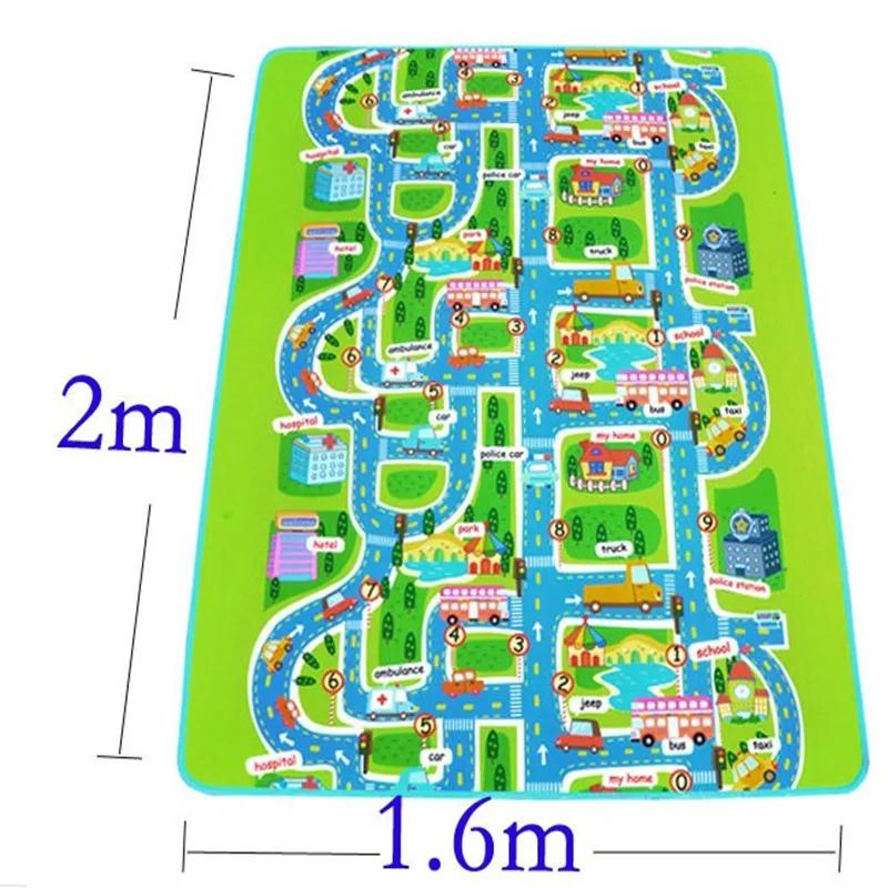 Городской дорожный детский игровой коврик, городские коврики с изображением дорог для детей, ковер для детских игрушек, развивающий игровой коврик-головоломка, развивающий игровой коврик