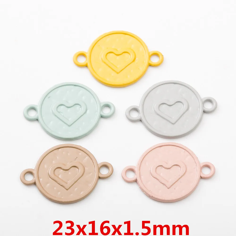 

30pcs Vintage Metal Connector enamel charms for Jewelry Making 4800
