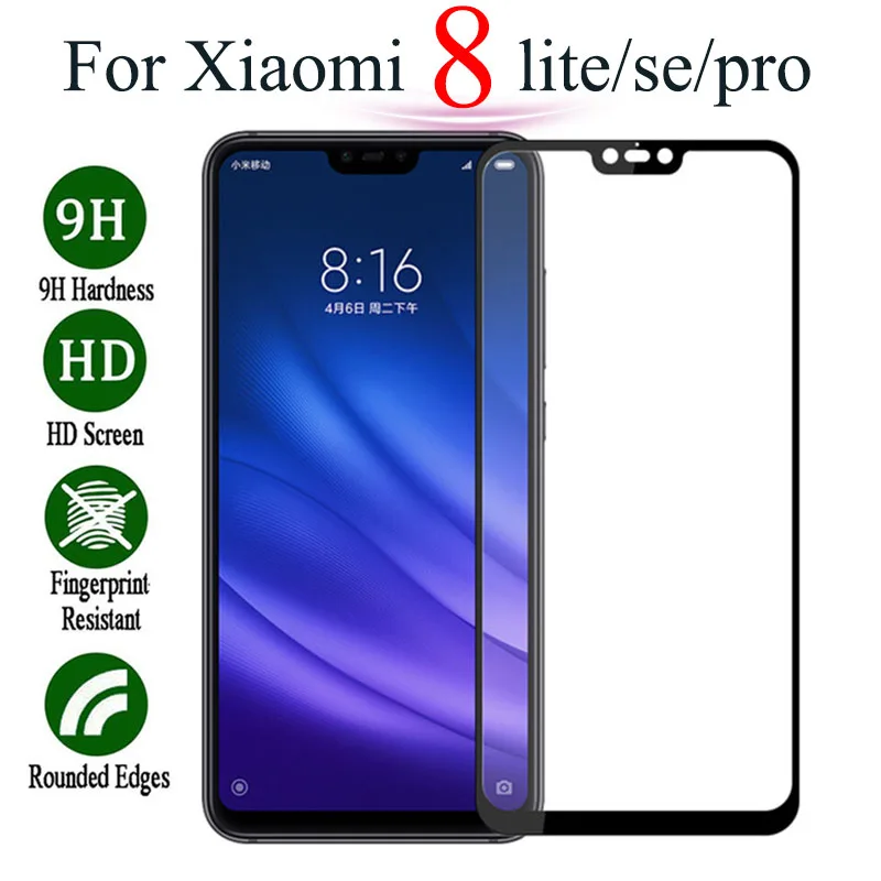 Защитное стекло для xiaomi mi 8 lite se pro explorer glas ksiomi mi8 mi8lite xiaomei xiomi закаленное защитное