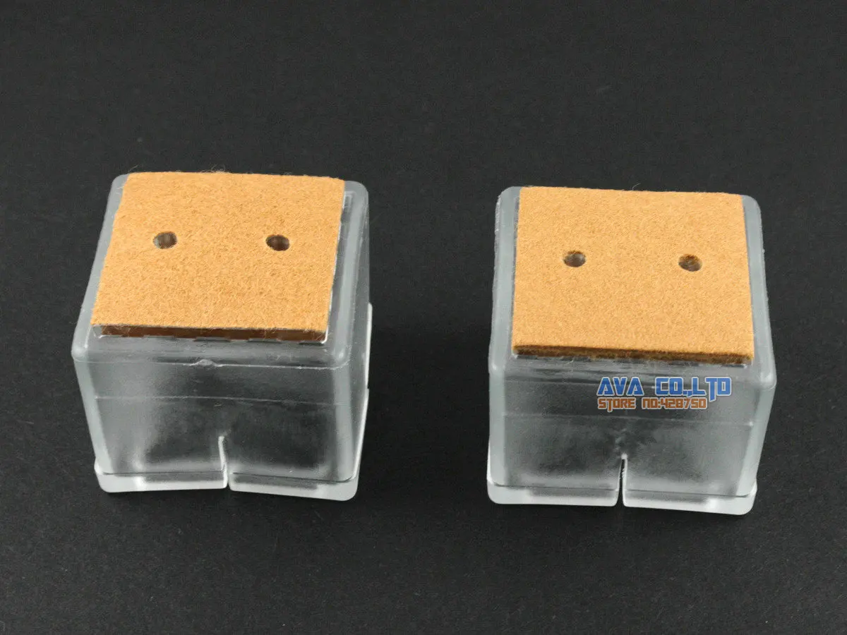 12 Pcs 28*28mm Chair Leg Cap Rubber Feet Protector Pad Cover Square Felt Base