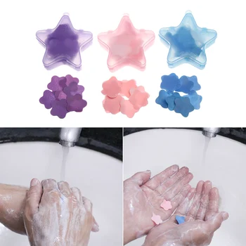 

1/2Pcs Portable Soap Petals Child Washing Hand Travel Scented Slice Paper Soap Desk Set For School Office Supplies