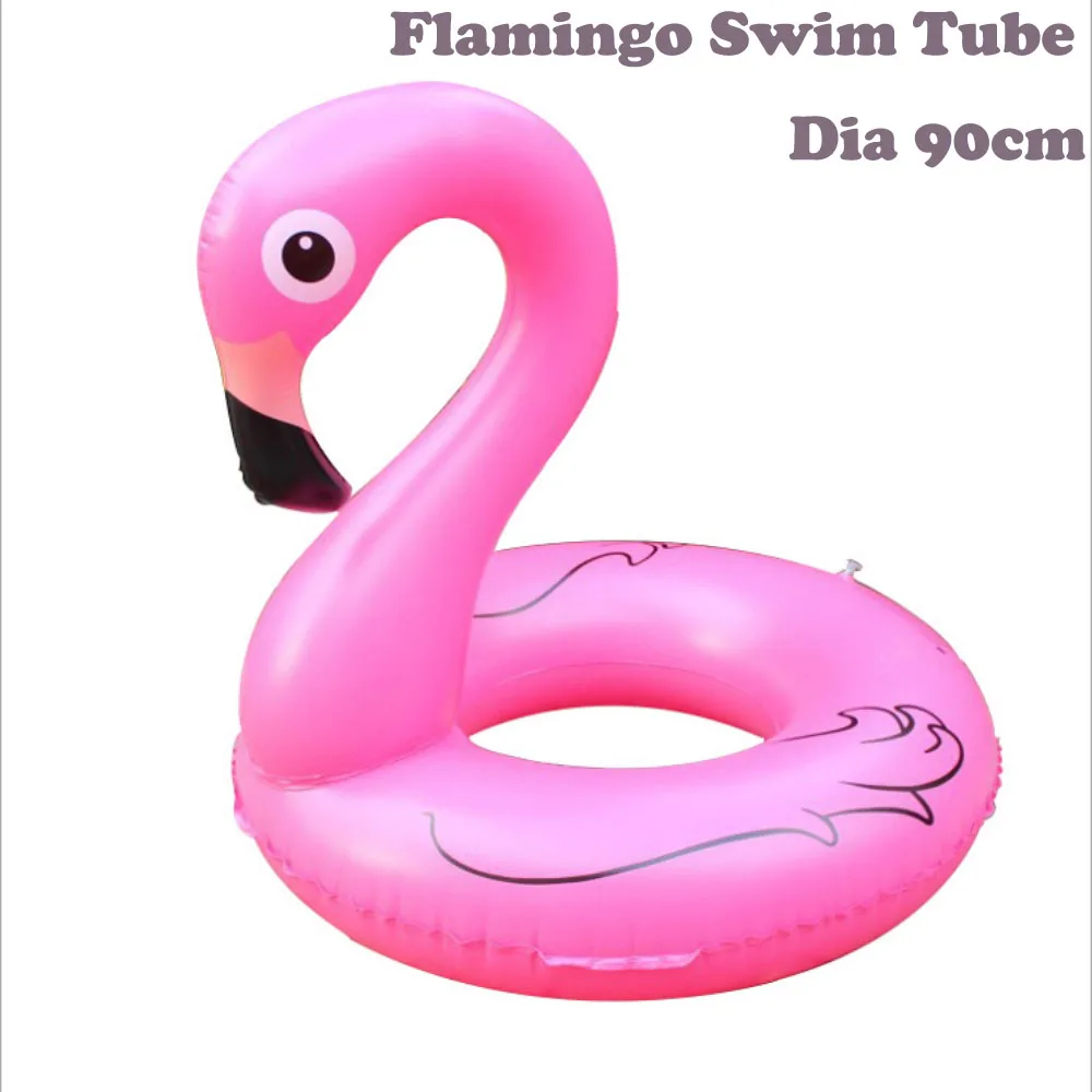 90cm Flamingo Swimming Circle Inflatable flamingo Pool Float Kids Inflatable Pool Toys Adult Swimming Pool Lounger Boat