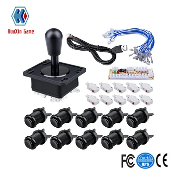 

DIY Arcade Buttons and Joystick for Raspberry Pi,HAPP Style Arcade Controller Kit Including Zero Delay USB Encoder Board