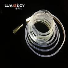 Westbay конец свечение PMMA юбка край сторона оптического волокна 1 м/2 м/3 м/4 м/5 м/6 м DC12V 3 Вт сторона свечение оптического волокна Кабель