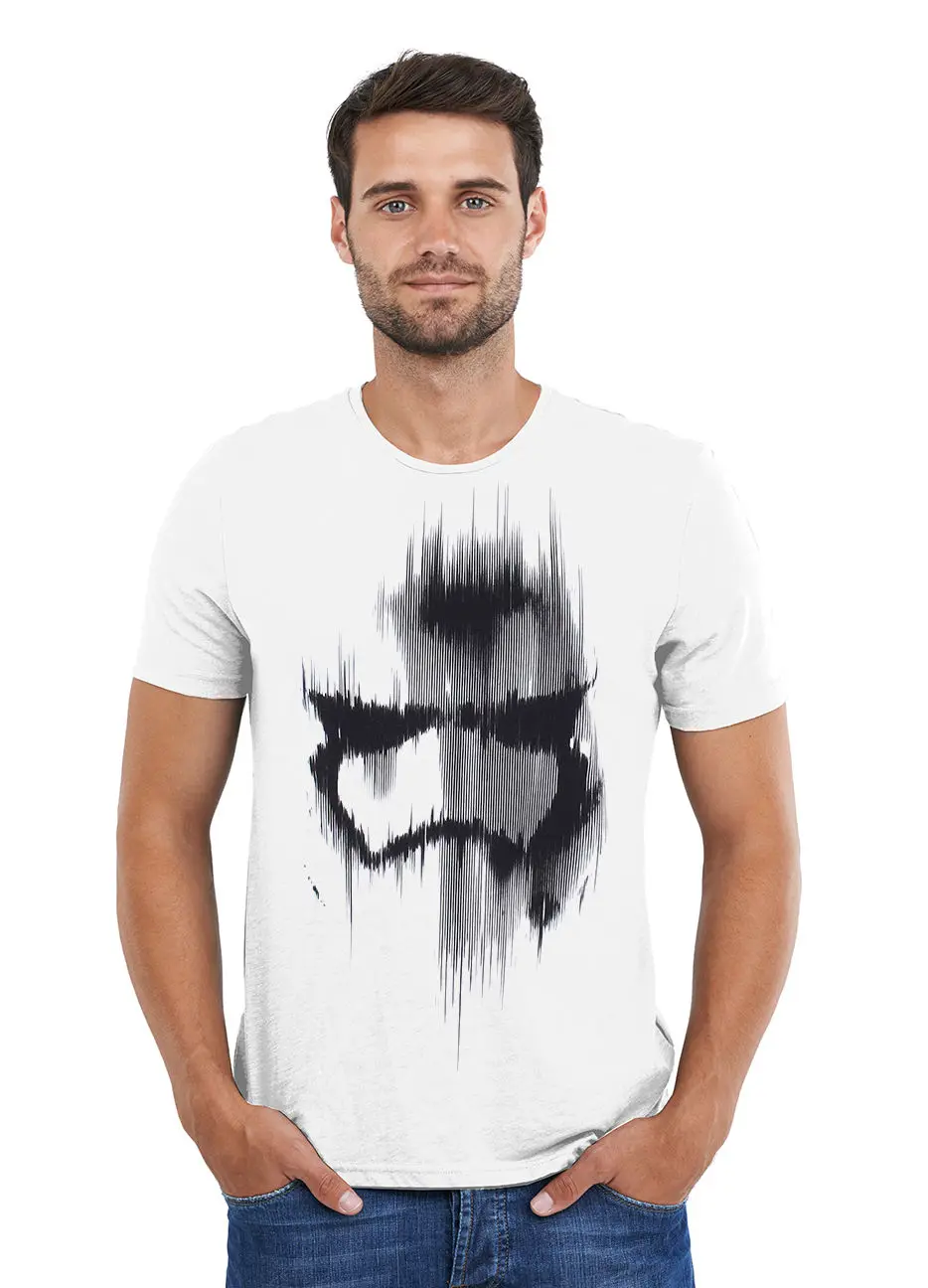 

Mens STAR WARS - TROOPER MASK T Shirt Tee - White or Grey Free shipping Harajuku Tops Fashion free shipping